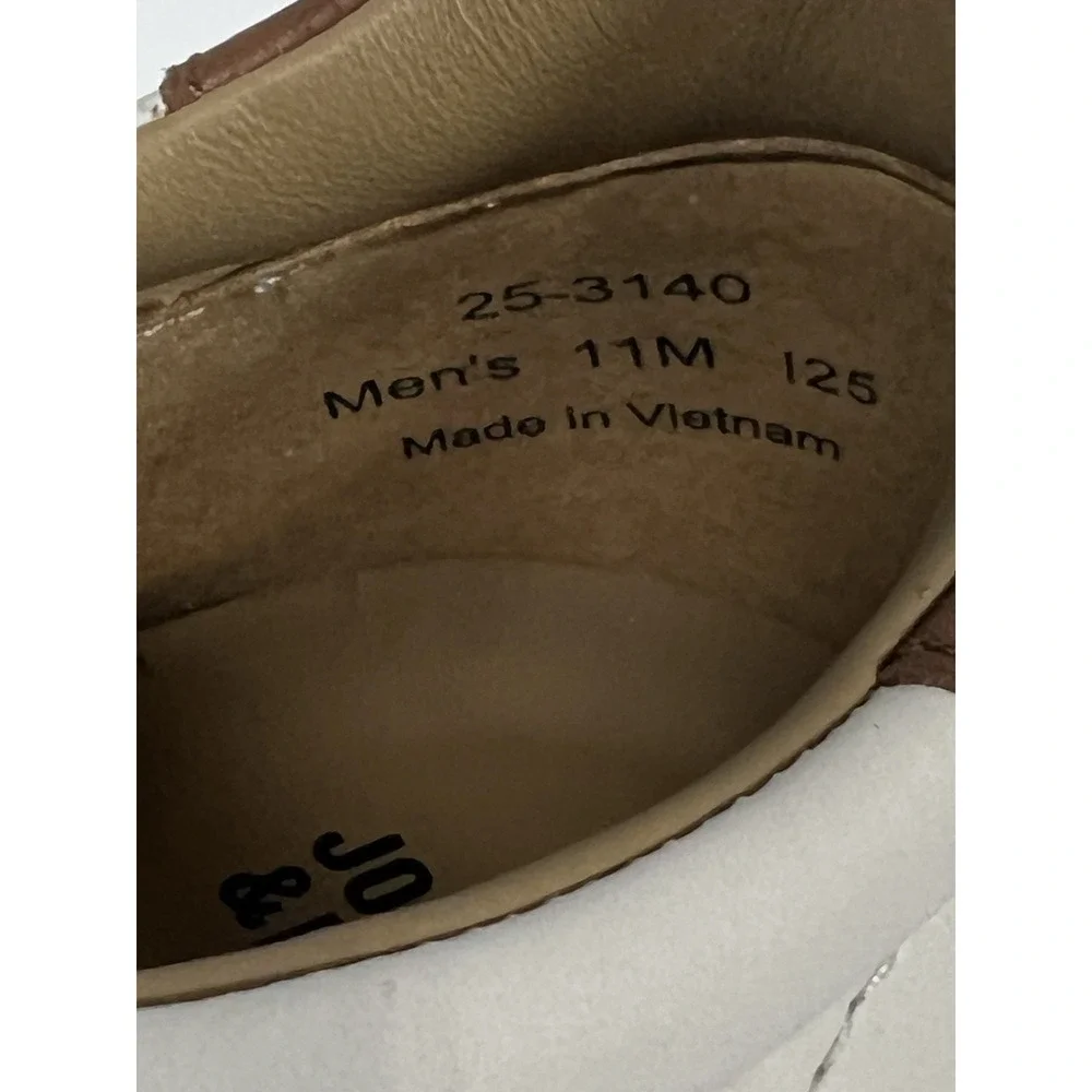 Johnston & Murphy Men's Size 11 Ackerson Plain Toe‎ White Leather Oxford Shoes